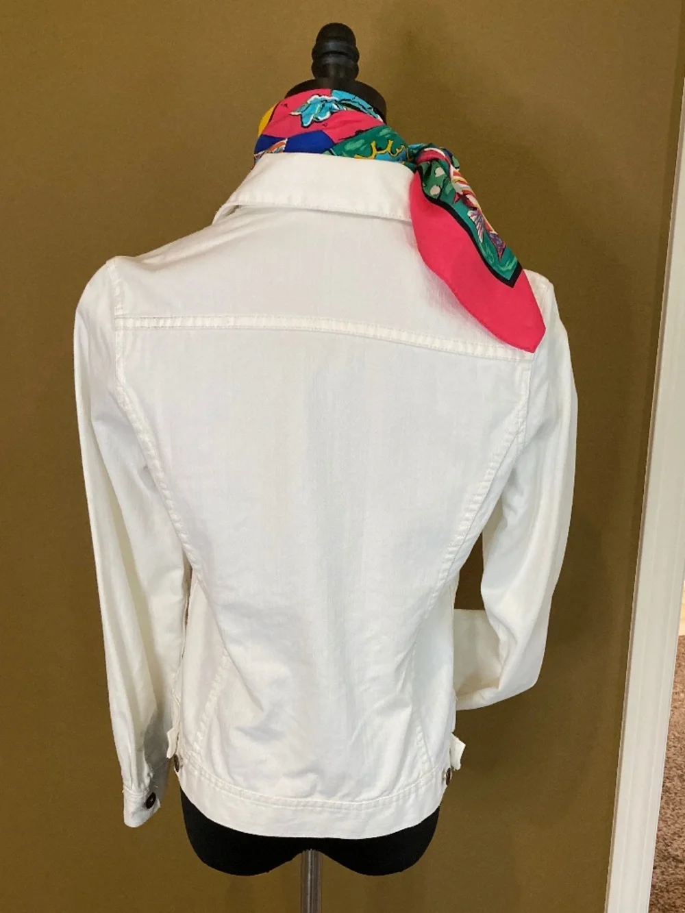 RUFF HEWN Jacket White Denim Size M - Picture 4 of 8